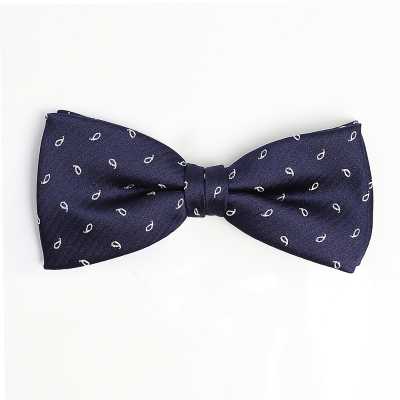 VBF-23 Papillon realizzato con tessuto VANNERS, Paisley Dot, blu navy