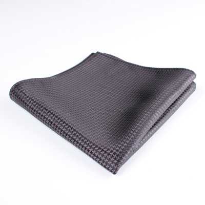 VCF-08 Fazzoletto da taschino realizzato in tessuto VANNERS, motivo pied-de-poule, nero