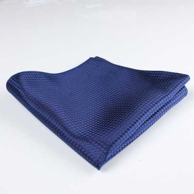 VCF-09 Fazzoletto da taschino in tessuto VANNERS, motivo pied-de-poule, blu navy