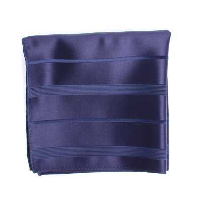 VCF-20 Fazzoletto da taschino in tessuto VANNERS, a righe, blu navy