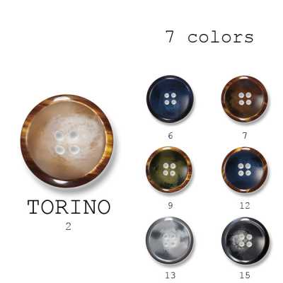 トリノ Bottoni in poliestere di produzione italiana per abiti e giacche