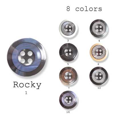 ロッキー Bottoni in poliestere Made in Japan per abiti e giacche